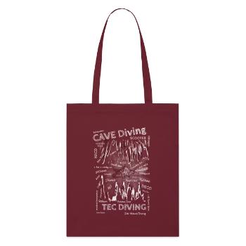 TEC Diving, Plongée souterraine Termes Craie - Tote bag bio Stanley/Stella - bordeaux - Devant