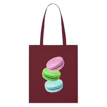 Macarons - Stanley/Stella Organic Tote Bag - burgundy - Front