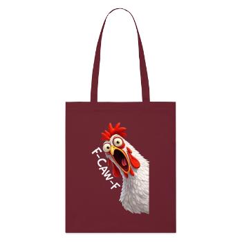 F-Caw-F poulet Humour adulte Coq drôle Fcawf - Tote bag bio Stanley/Stella - bordeaux - Devant