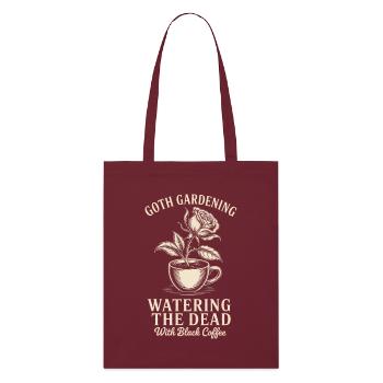 Art gothique du café de jardin - Tote bag bio Stanley/Stella - bordeaux - Devant