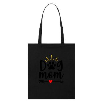 Maman chien - Tote bag bio Stanley/Stella - noir - Devant