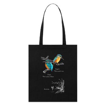 Eisvogel weiß - Stanley/Stella Organic Tote Bag - black - Front