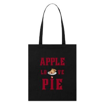 Slice of apple pie - Stanley/Stella Organic Tote Bag - black - Front