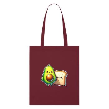 Avocado Toast - Stanley/Stella Bio-Stoffbeutel - Burgunderrot - Vorne