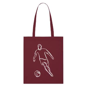 Fußballer Skizze - Stanley/Stella Bio-Stoffbeutel - Burgunderrot - Vorne
