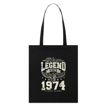 Légende des motards depuis 1974 - Tote bag bio Stanley/Stella - noir - Devant