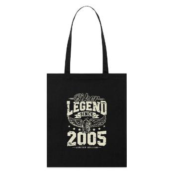 Légende du motard depuis 2005 - Tote bag bio Stanley/Stella - noir - Devant