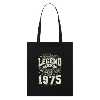 Légende des motards depuis 1975 - Tote bag bio Stanley/Stella - noir - Devant