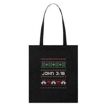 DLM CH UGLY SWEATER W1U - Stanley/Stella Organic Tote Bag - black - Front