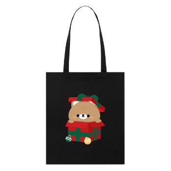 Brown Bear Christmas - Stanley/Stella Organic Tote Bag - black - Front