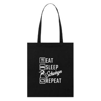Eat Sleep Schwingen Repeat - Stanley/Stella Bio-Stoffbeutel - Schwarz - Vorne
