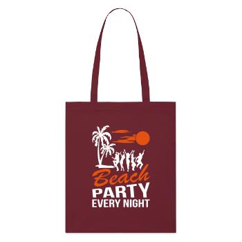 Soirée sur la plage - Tote bag bio Stanley/Stella - bordeaux - Devant