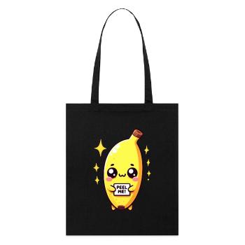 « Peel Me » - Banane - Tote bag bio Stanley/Stella - noir - Devant
