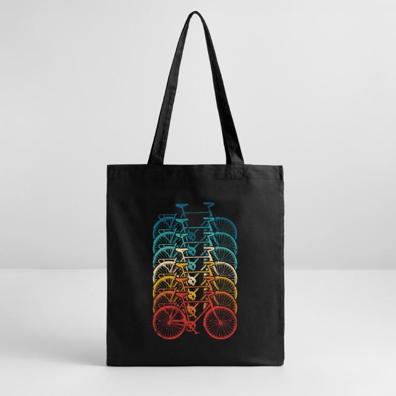 Rainbow Bike Stack Gradient Stanley/Stella Organic Tote Bag