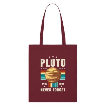 pluto vergiss nie Grafik - Stanley/Stella Bio-Stoffbeutel - Burgunderrot - Vorne