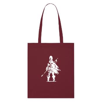 Norse Mythology Viking Warrior Spehr - Stanley/Stella Organic Tote Bag - burgundy - Front