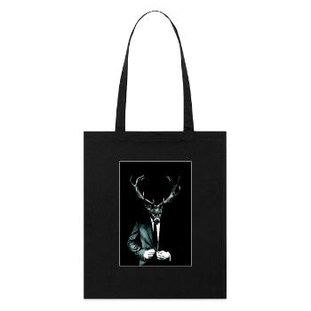 Deer Gentleman - Tote bag bio Stanley/Stella - noir - Devant