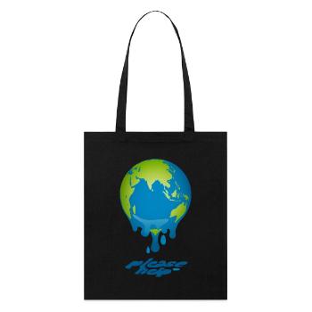 Melting Globe - Stanley/Stella Organic Tote Bag - black - Front