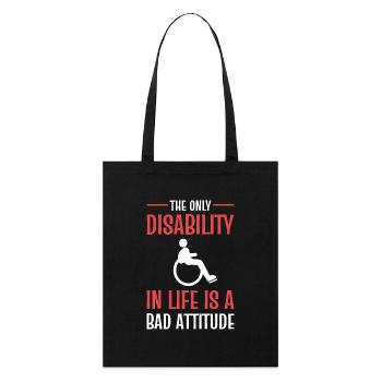 Fauteuil roulant - Tote bag bio Stanley/Stella - noir - Devant