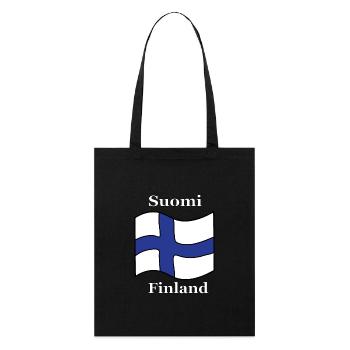 Finlande Drapeau de la Finlande - Tote bag bio Stanley/Stella - noir - Devant