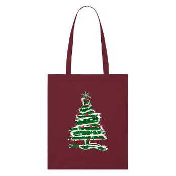 Sapin de Noël -g1 - Tote bag bio Stanley/Stella - bordeaux - Devant