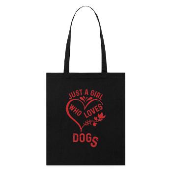 Valentine Geschenk Spruch Haustiere Hund Dog Love - Stanley/Stella Bio-Stoffbeutel - Schwarz - Vorne