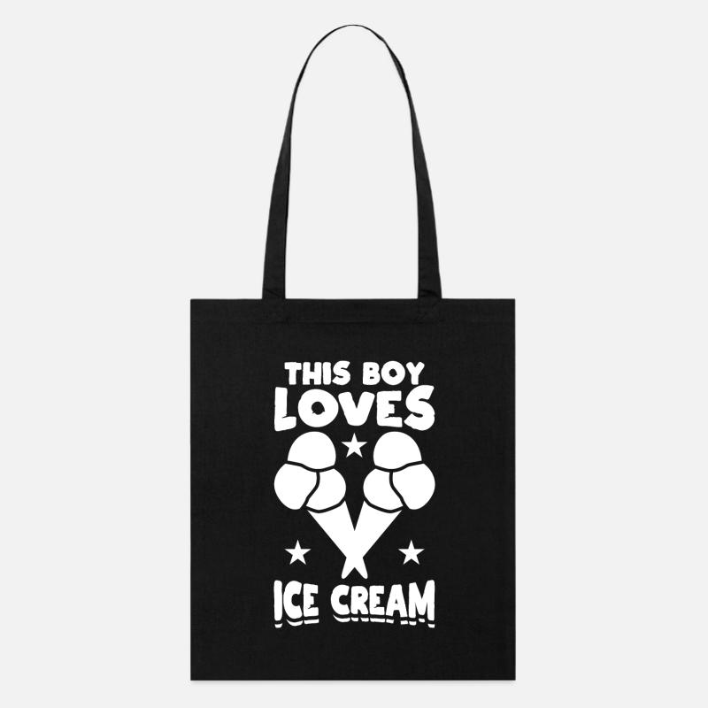 Petit amateur de glaces - Tote bag bio Stanley/Stella - noir