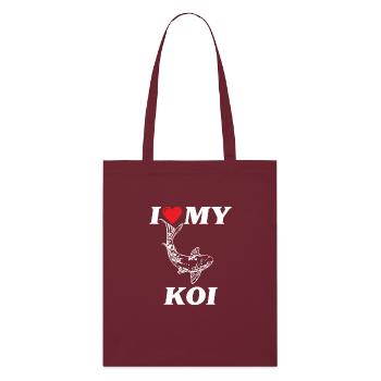 J’adore ma carpe Koi - Tote bag bio Stanley/Stella - bordeaux - Devant