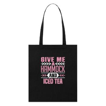 Donnez-moi un hamac et du thé glacé Détente - Tote bag bio Stanley/Stella - noir - Devant