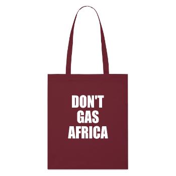 don't gas africa - Stanley/Stella Bio-Stoffbeutel - Burgunderrot - Vorne