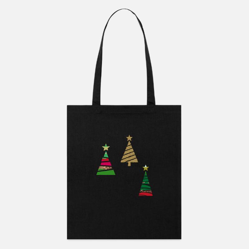 Weihnachtsbäume - Stanley/Stella Bio-Stoffbeutel - Schwarz