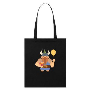 Birthday Viking Dad - Stanley/Stella Organic Tote Bag - black - Front