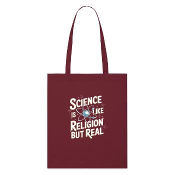 Athéisme, athée, anti-religion, agnostique - Tote bag bio Stanley/Stella - bordeaux - Devant