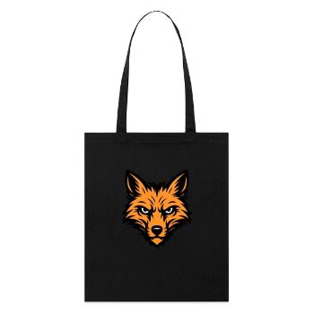 Fuchs Kopf Tier - Stanley/Stella Bio-Stoffbeutel - Schwarz - Vorne