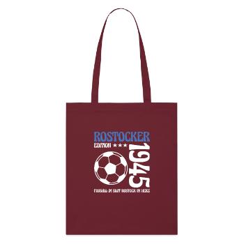 Rostocker Geburtstag 1945 Fußball Geschenk - Stanley/Stella Bio-Stoffbeutel - Burgunderrot - Vorne