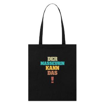 Geschenk für Masseurin - Stanley/Stella Bio-Stoffbeutel - Schwarz - Vorne