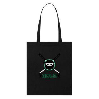 Ninja - Stanley/Stella Bio-Stoffbeutel - Schwarz - Vorne