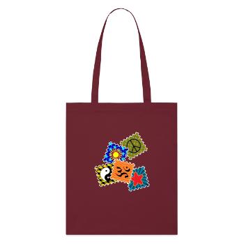 LSD Blotter__N002 - Stanley/Stella Organic Tote Bag - burgundy - Front