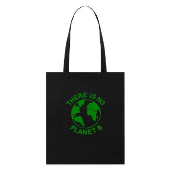 There is no planet B - Stanley/Stella Bio-Stoffbeutel - Schwarz - Vorne