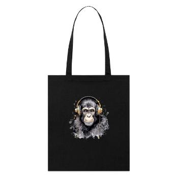 Kili le singe audiophile - Tote bag bio Stanley/Stella - noir - Devant