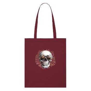 Skull Shades - Stanley/Stella Organic Tote Bag - burgundy - Front