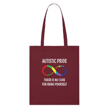 Autisme Autiste - Tote bag bio Stanley/Stella - bordeaux - Devant