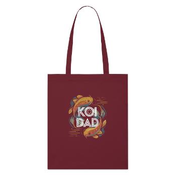 Message humoristique pour les amateurs de carpes koï - Tote bag bio Stanley/Stella - bordeaux - Devant