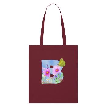 fleurs de printemps papillon b - Tote bag bio Stanley/Stella - bordeaux - Devant