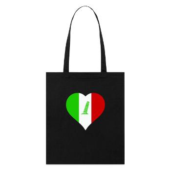 herz italien - Stanley/Stella Bio-Stoffbeutel - Schwarz - Vorne
