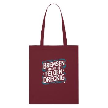 Moteur V8 8 cylindre cylindrée tuner de voiture de réglage - Tote bag bio Stanley/Stella - bordeaux - Devant