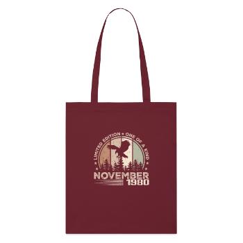 Incomparable depuis novembre 1980 44 Anniversaire - Tote bag bio Stanley/Stella - bordeaux - Devant