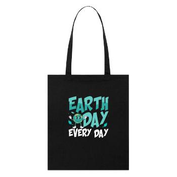Earth Day Every Day Environmental Planet - Stanley/Stella Bio-Stoffbeutel - Schwarz - Vorne