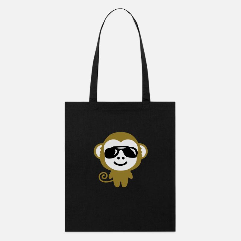 monkey_suglasses - Stanley/Stella Organic Tote Bag - black