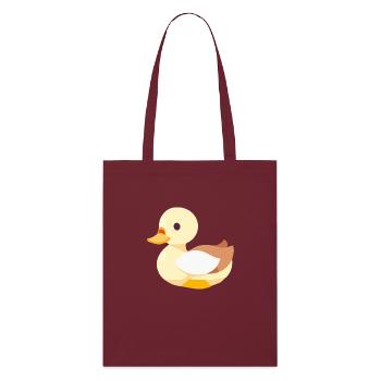 Bébé canard à bec en jaune - Tote bag bio Stanley/Stella - bordeaux - Devant